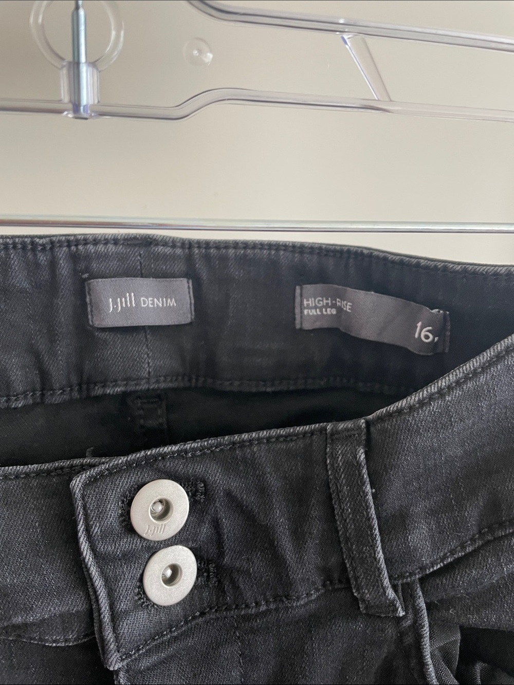 J. Jill Black High-Rise Full Leg Jeans